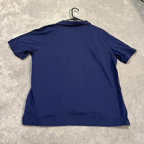 Robert Graham Polo Shirt Mens XL Navy Classic Fit Supima Cotton Camo Trim Skull - Picture 6 of 7